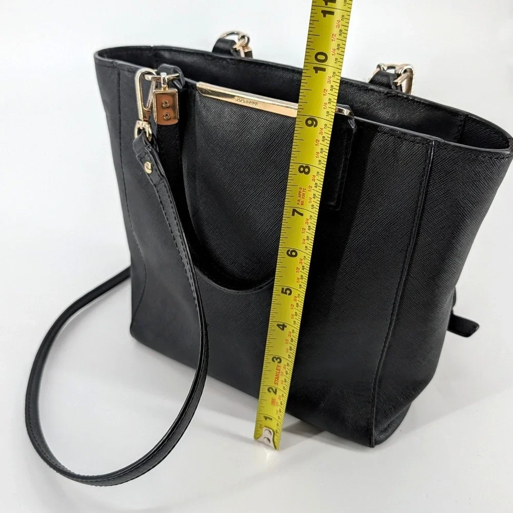Coach Madison Saffiano Leather Mini North/South Tote Bag Black 1329-29001